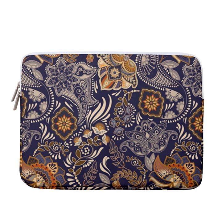 Paisley Texture, Floral Ornament Texture 15  Vertical Laptop Sleeve Case With Pocket