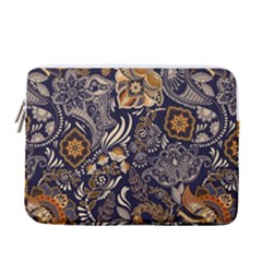 Paisley Texture, Floral Ornament Texture 13  Vertical Laptop Sleeve Case With Pocket by nateshop