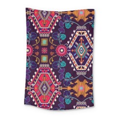 Pattern, Ornament, Motif, Colorful Small Tapestry by nateshop