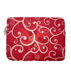 Patterns, Corazones, Texture, Red, 15  Vertical Laptop Sleeve Case With Pocket by nateshop