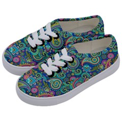 Patterns, Green Background, Texture Kids  Classic Low Top Sneakers by nateshop