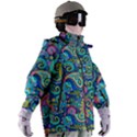 Patterns, Green Background, Texture Women s Zip Ski and Snowboard Waterproof Breathable Jacket View3