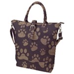 Paws Patterns, Creative, Footprints Patterns Buckle Top Tote Bag