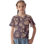Paws Patterns, Creative, Footprints Patterns Kids  Cuff Sleeve Scrunch Bottom T-Shirt