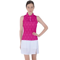Pink Pattern, Abstract, Background, Bright, Desenho Women s Sleeveless Polo T-shirt by nateshop