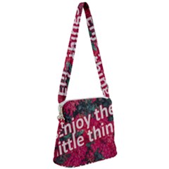 Indulge In Life s Small Pleasures  Zipper Messenger Bag by dflcprintsclothing