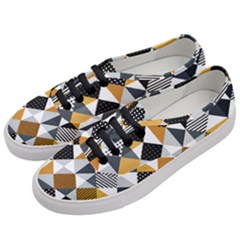 Pattern Tile Squares Triangles Seamless Geometry Women s Classic Low Top Sneakers