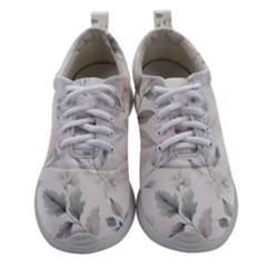 Light Grey And Pink Floral Women Athletic Shoes