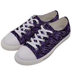 Enigmatic Plum Mosaic Men s Low Top Canvas Sneakers by dflcprintsclothing