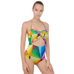 Bring Colors To Your Day Scallop Top Cut Out Swimsuit by elizah032470
