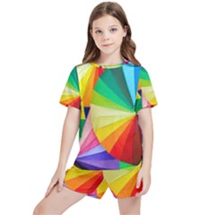 Bring Colors To Your Day Kids  T-shirt And Sports Shorts Set