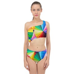 Bring Colors To Your Day Spliced Up Two Piece Swimsuit by elizah032470