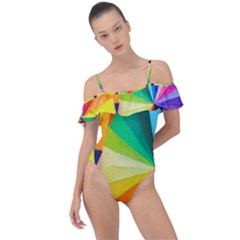Bring Colors To Your Day Frill Detail One Piece Swimsuit by elizah032470