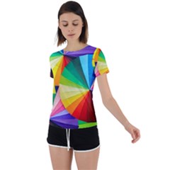 Bring Colors To Your Day Back Circle Cutout Sports T-shirt by elizah032470