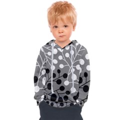 Abstract Nature Black White Kids  Overhead Hoodie by Maspions