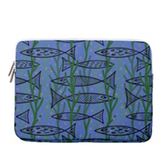 Fish Pike Pond Lake River Animal 15  Vertical Laptop Sleeve Case With Pocket by Maspions