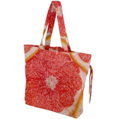 Grapefruit-fruit-background-food Drawstring Tote Bag by Maspions