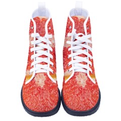 Grapefruit-fruit-background-food Men s High-top Canvas Sneakers