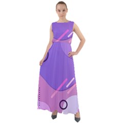 Colorful Labstract Wallpaper Theme Chiffon Mesh Boho Maxi Dress