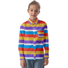 Stripes Pattern Design Lines Kids  Long Sleeve Shirt