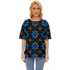 Flowers Pattern Floral Seamless Oversized Basic T-shirt