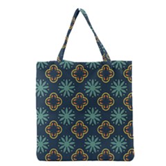 Flowers Pattern Design Abstract Grocery Tote Bag by Maspions
