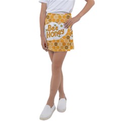 Bee Honey Honeycomb Hexagon Kids  Tennis Skirt