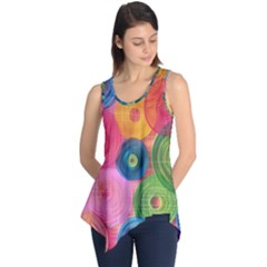 Colorful Abstract Patterns Sleeveless Tunic