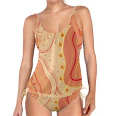 Lines Abstract Colourful Design Tankini Set by Maspions