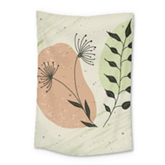 Flora Floral Flower Nature Plant Doodle Small Tapestry by Maspions