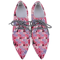 Scandinavian Abstract Pattern Pointed Oxford Shoes