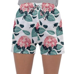 Flowers Hydrangeas Sleepwear Shorts