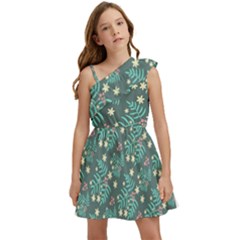 Illustration Pattern Seamless Kids  One Shoulder Party Dress