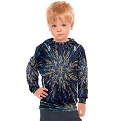 Ice Crystal Background Shape Frost Kids  Hooded Pullover by Maspions