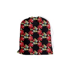 Floral Geometry Drawstring Pouch (medium) by Sparkle