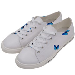 Butterfly-blue-phengaris Men s Low Top Canvas Sneakers by saad11