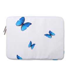 Butterfly-blue-phengaris 15  Vertical Laptop Sleeve Case With Pocket