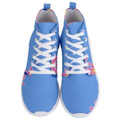 Flowers Space Frame Ornament Men s Lightweight High Top Sneakers