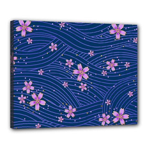 Flowers Floral Background Canvas 20  X 16  (stretched)