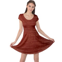 Grid Background Pattern Wallpaper Cap Sleeve Dress