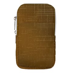 Anstract Gold Golden Grid Background Pattern Wallpaper Waist Pouch (large)