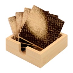 Anstract Gold Golden Grid Background Pattern Wallpaper Bamboo Coaster Set
