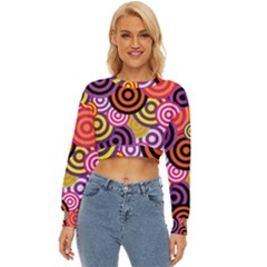 Abstract Circles Background Retro Lightweight Long Sleeve Sweatshirt by Ravend