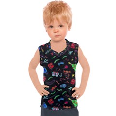 New Year Christmas Background Kids  Sport Tank Top