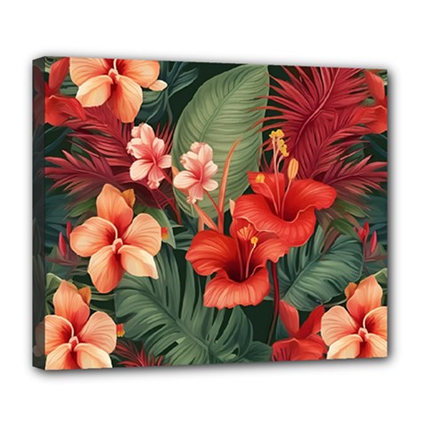 Tropical Flower Bloom Deluxe Canvas 24  X 20  (stretched) by Maspions