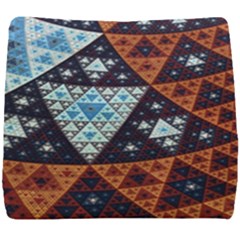 Fractal Triangle Geometric Abstract Pattern Seat Cushion