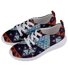 Fractal Triangle Geometric Abstract Pattern Women s Lightweight Sports Shoes
