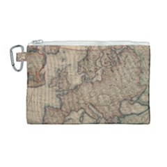 Old Vintage Classic Map Of Europe Canvas Cosmetic Bag (large)