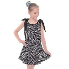 Monochrome Mirage Kids  Tie Up Tunic Dress