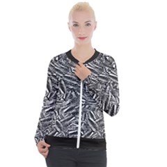 Monochrome Mirage Casual Zip Up Jacket